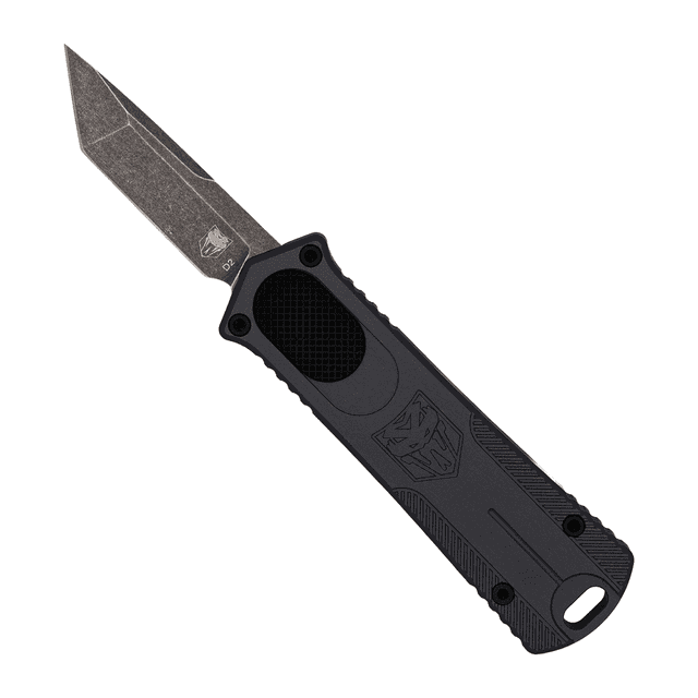 CobraTec Knives CALI952GEN2BLKTNS 952 Gen II *CA Complaint 1.88" OTF Tanto Plain Anodized D2 Steel Blade CobraTec Knives CALI952GEN2BLKTNS 952 Gen II *CA Complaint 1.88" OTF Tanto Plain Anodized D2 Steel Blade