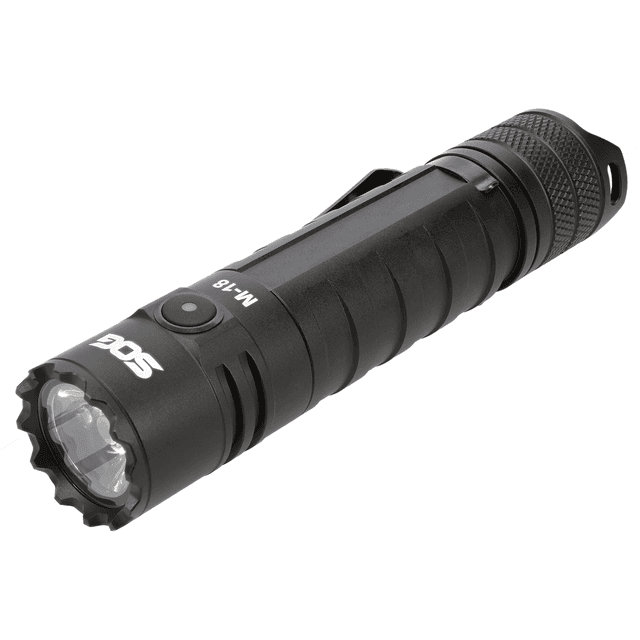S.O.G SOG59650457 M-18 Black Aluminum 1900 Lumens 211 Meters Beam Distance S.O.G SOG59650457 M-18 Black Aluminum 1900 Lumens 211 Meters Beam Distance