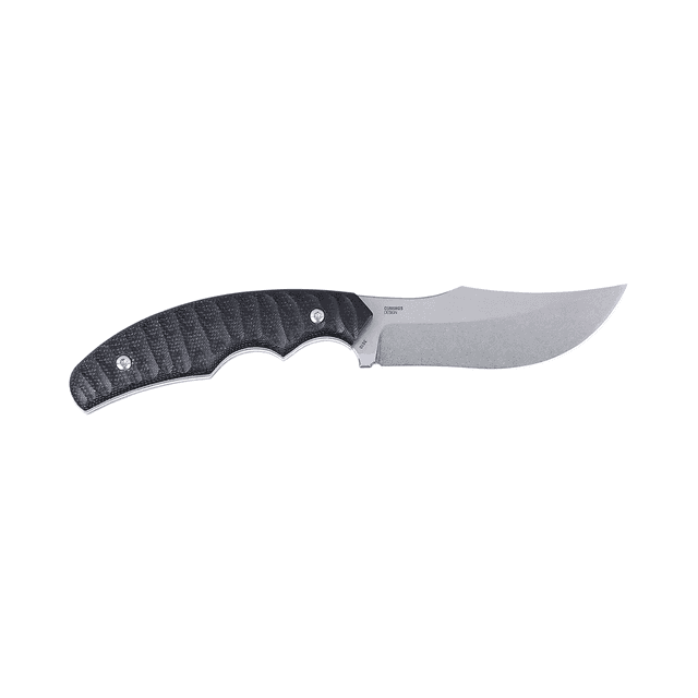 CRKT 3610 Burrower 3.66" Fixed Clip Point Plain Stonewashed D2 Steel Blade, Black Textured Micarta Handle CRKT 3610 Burrower 3.66" Fixed Clip Point Plain Stonewashed D2 Steel Blade, Black Textured Micarta Handle