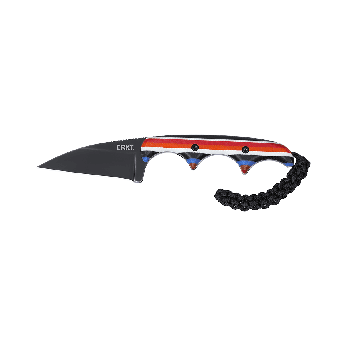 CRKT 2385G Minimalist 1.98" Fixed Wharncliffe Plain Black Stonewashed D2 Steel Blade, Red/White/Blue G10 Handle CRKT 2385G Minimalist 1.98" Fixed Wharncliffe Plain Black Stonewashed D2 Steel Blade, Red/White/Blue G10 Handle