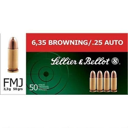 Sellier & Bellot  25 ACP Handgun Ammunition Sellier & Bellot  25 ACP Handgun Ammunition