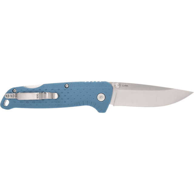 S.O.G SOG13110343 Adventurer LB 3.50" Folding Drop Point Plain Satin 5Cr13MoV SS Blade S.O.G SOG13110343 Adventurer LB 3.50" Folding Drop Point Plain Satin 5Cr13MoV SS Blade