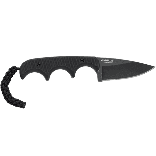 CRKT 2384KC Minimalist 2.16" Fixed Drop Point Plain Black Stonewashed 5Cr15MoV SS Blade CRKT 2384KC Minimalist 2.16" Fixed Drop Point Plain Black Stonewashed 5Cr15MoV SS Blade