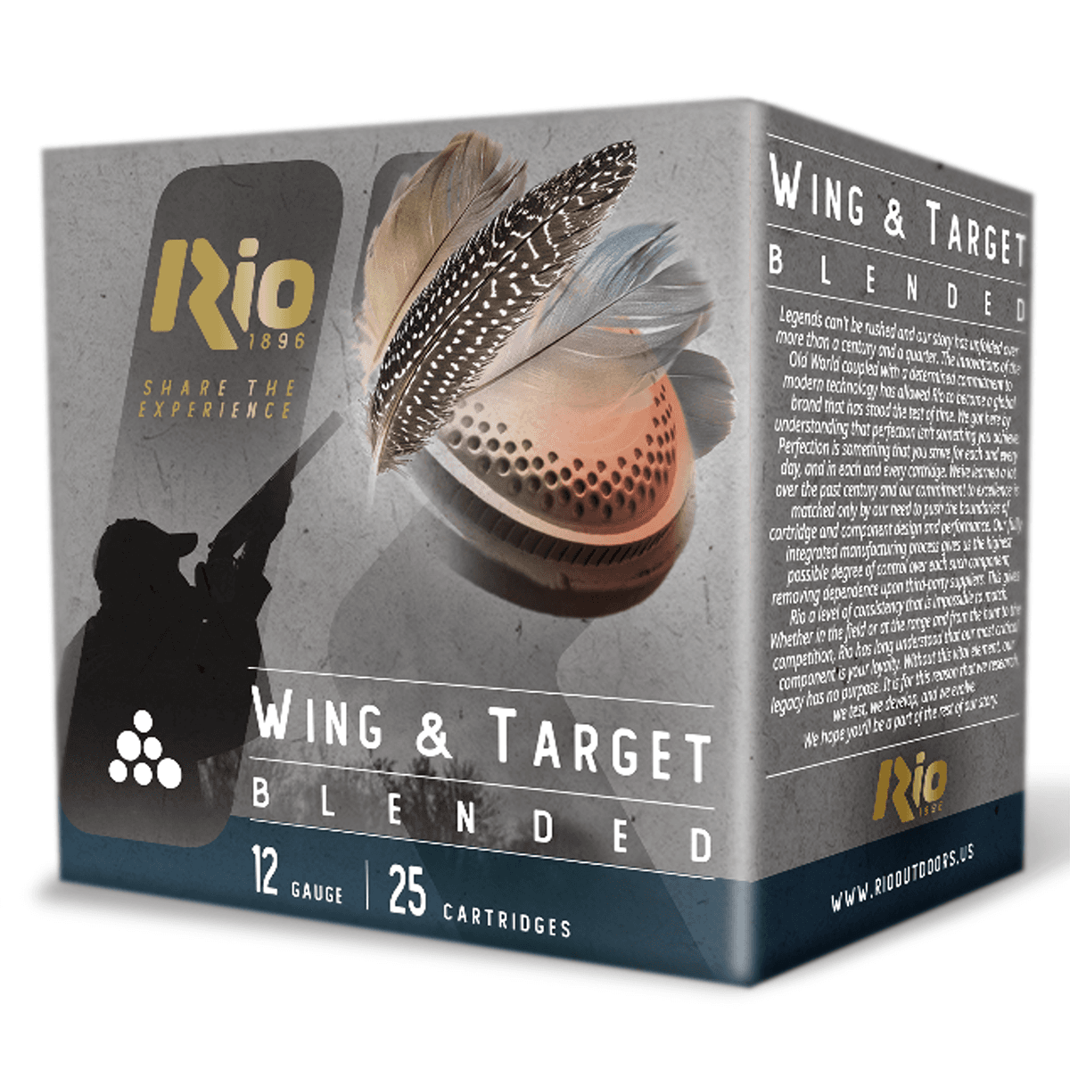 Rio Ammunition WTBL32759 Wing & Target Blended 12 Gauge 2.75" 1 1/8oz 7.5 Shot 25 Per Box Rio Ammunition WTBL32759 Wing & Target Blended 12 Gauge 2.75" 1 1/8oz 7.5 Shot 25 Per Box