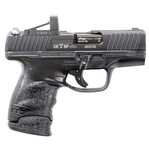 Walther, PPS M2, Semi-automatic Pistol, Striker Fired, 9MM, 3.2" Barrel, Polymer Frame, Black Finish, 7Rd, 1:10, Shield RMSc Red Dot Optic Walther, PPS M2, Semi-automatic Pistol, Striker Fired, 9MM, 3.2" Barrel, Polymer Frame, Black Finish, 7Rd, 1:10, Shield RMSc Red Dot Optic