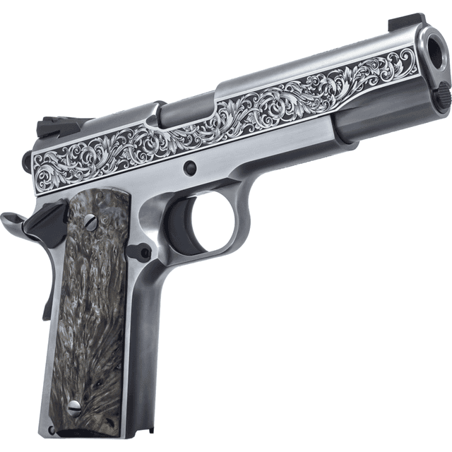 Dickinson LLC DKSN45OBP Adam 1911 Ottaman Full Size 45 ACP 8+1 5" Black Barrel, Steel B Serrations Slide Dickinson LLC DKSN45OBP Adam 1911 Ottaman Full Size 45 ACP 8+1 5" Black Barrel, Steel B Serrations Slide