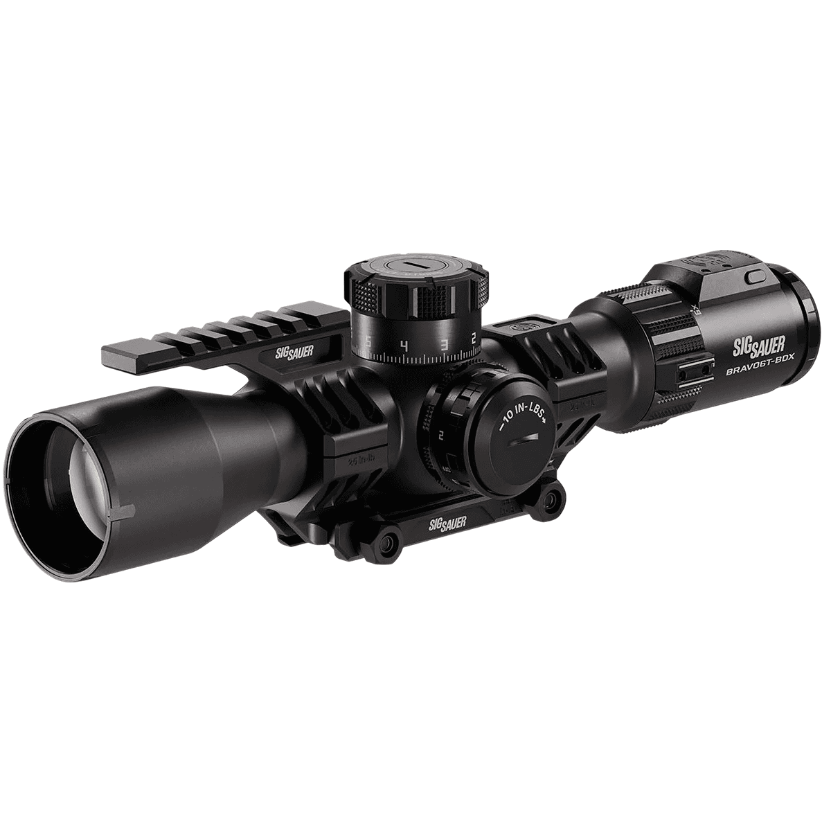 Sig Sauer Electro-Optics SOBBDX63104 BRAVO6T BDX Black 3-18x44mm, 35mm Tube, Illuminated MRAD DEV-L 2.0 Reticle Sig Sauer Electro-Optics SOBBDX63104 BRAVO6T BDX Black 3-18x44mm, 35mm Tube, Illuminated MRAD DEV-L 2.0 Reticle