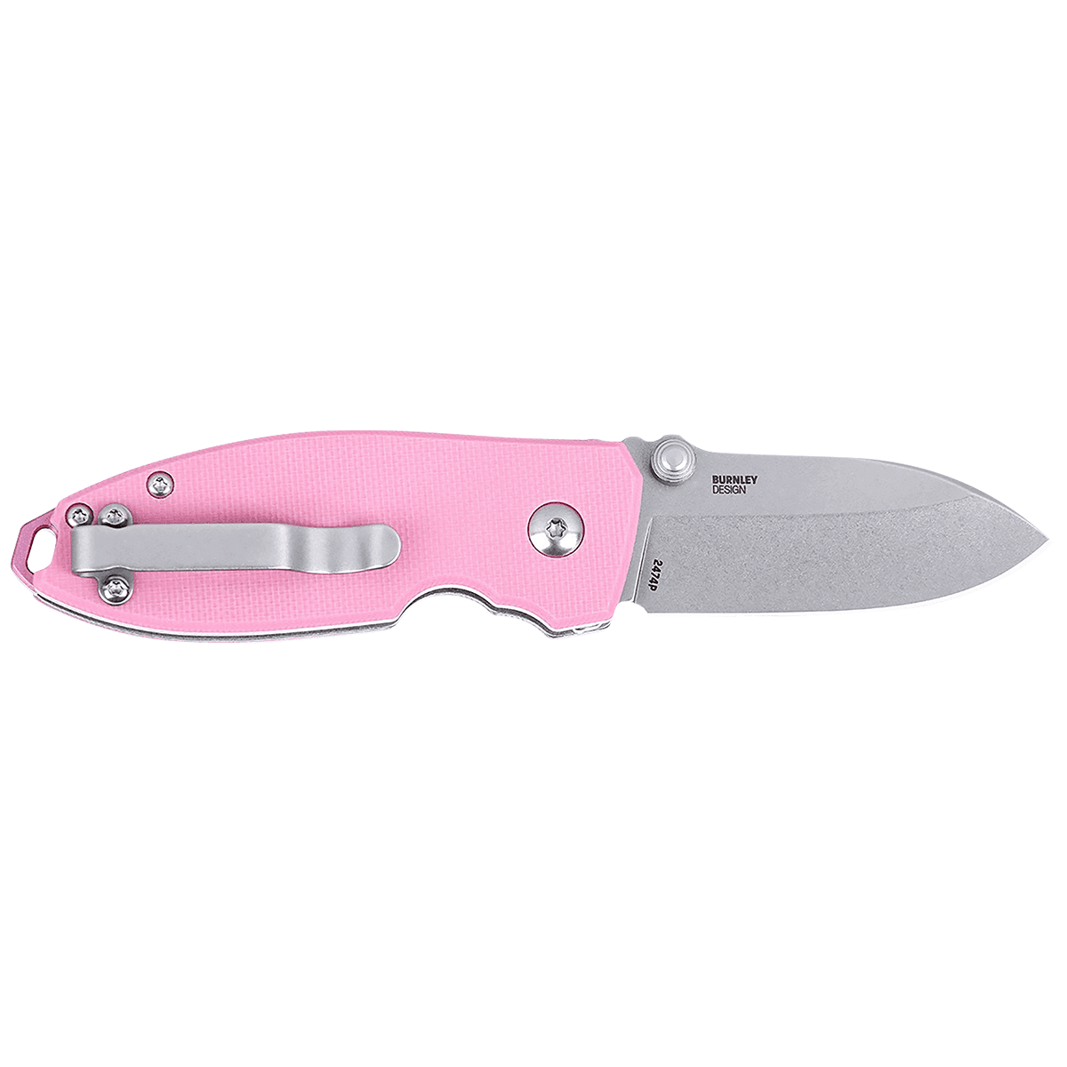 CRKT 2474P SQUID EDC 2.27" Folding Plain Stonewashed D2 Steel Blade, Pink G10 Handle CRKT 2474P SQUID EDC 2.27" Folding Plain Stonewashed D2 Steel Blade, Pink G10 Handle