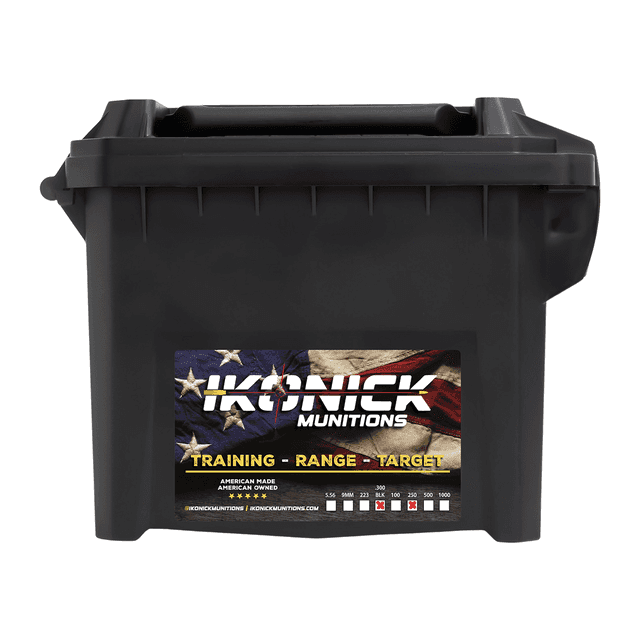 Ikonick Usa IU-300-147FM-C250 Premium Training 300 Blackout 147gr Full Metal Jacket Boat Tail 250/Box Ikonick Usa IU-300-147FM-C250 Premium Training 300 Blackout 147gr Full Metal Jacket Boat Tail 250/Box