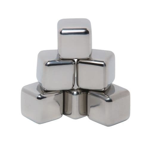 Mammoth Stainless Steel Ice Cubes - 6 Ice Cubes Mammoth Stainless Steel Ice Cubes - 6 Ice Cubes