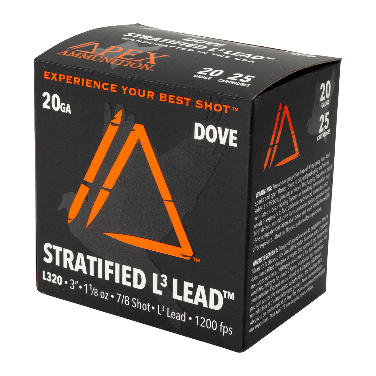 Apex Ammunition ED203-78 20Gauge 3" 1 1/8oz 7/8Shot 25 Per Box/10 Case Apex Ammunition ED203-78 20Gauge 3" 1 1/8oz 7/8Shot 25 Per Box/10 Case
