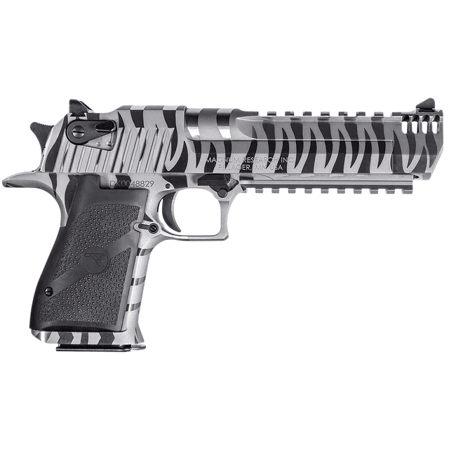 Magnum Research DE44WTS Desert Eagle Mark XIX Full Size Frame 44 Mag 8+1 6" Overall White w/Tiger Stripes Magnum Research DE44WTS Desert Eagle Mark XIX Full Size Frame 44 Mag 8+1 6" Overall White w/Tiger Stripes