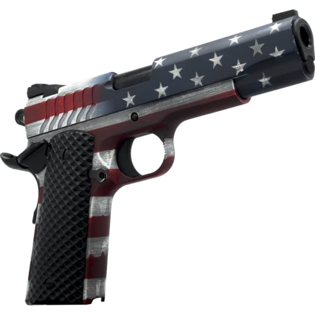 Dickinson LLC DKSN45AFS Adam 1911 American Flag Full Size 45 ACP 8+1 4.37" Black Barrel, American Flag Dickinson LLC DKSN45AFS Adam 1911 American Flag Full Size 45 ACP 8+1 4.37" Black Barrel, American Flag