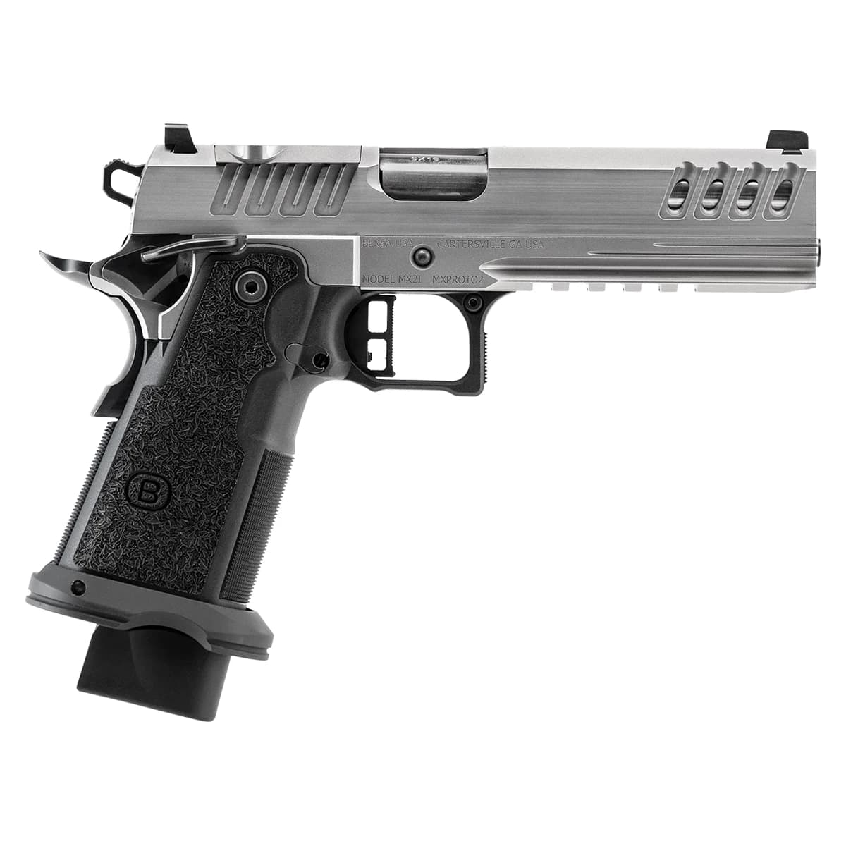 Bersa M2XIO5SSFN2 M2XI 1911 DS 9mm Luger 23+1 5" Black Match Grade Bull Barrel Bersa M2XIO5SSFN2 M2XI 1911 DS 9mm Luger 23+1 5" Black Match Grade Bull Barrel
