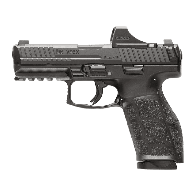 HK 81001388 VP9A1 X w/Optic *CA Compliant Full Size Frame 9mm Luger 10+1 4.09" Black Barrel HK 81001388 VP9A1 X w/Optic *CA Compliant Full Size Frame 9mm Luger 10+1 4.09" Black Barrel