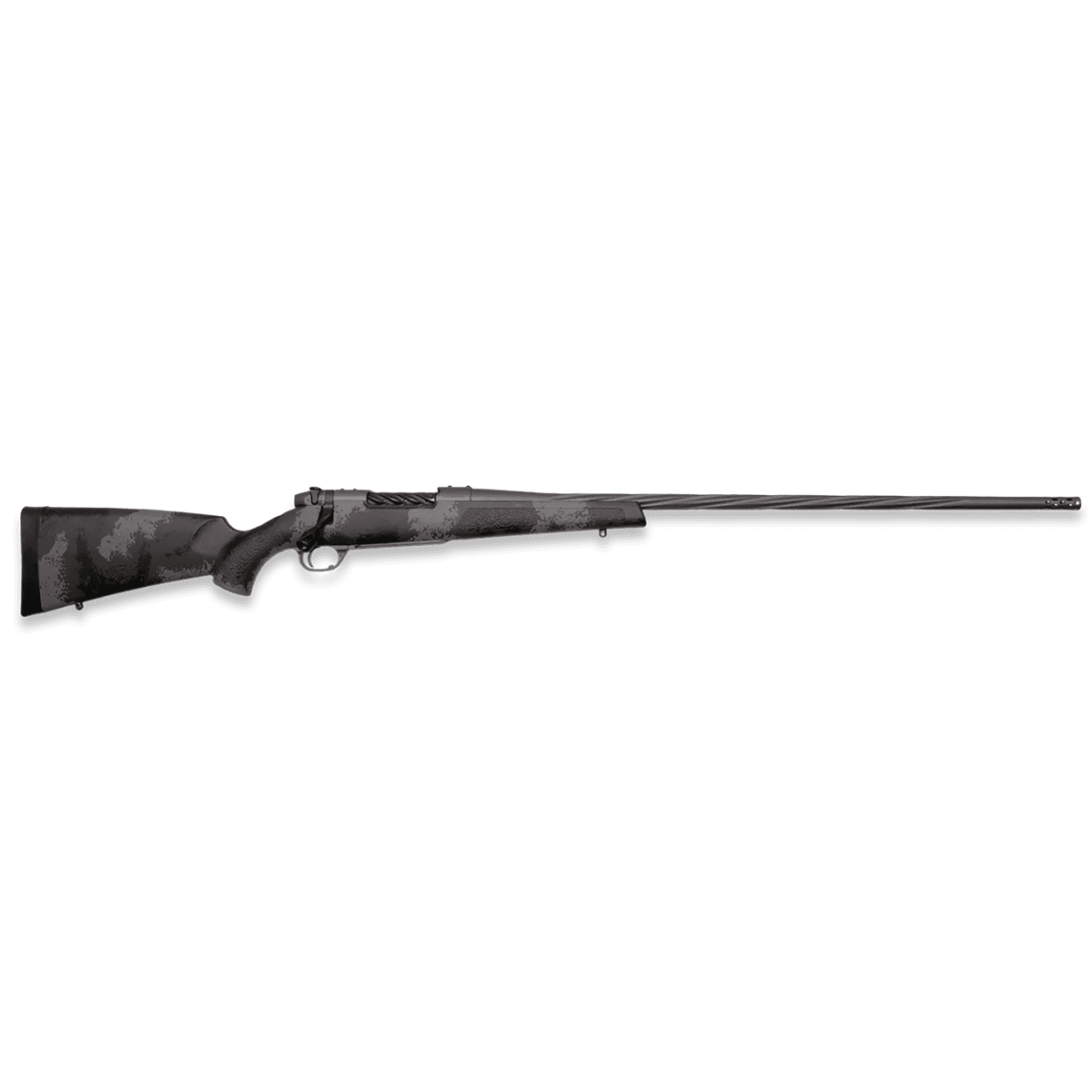 Weatherby MLW01N7MMWR8B Mark V Live Wild 7mm Wthby Mag 3+1 26" Carbon Gray Cerakote Fluted Threaded Barrel Weatherby MLW01N7MMWR8B Mark V Live Wild 7mm Wthby Mag 3+1 26" Carbon Gray Cerakote Fluted Threaded Barrel