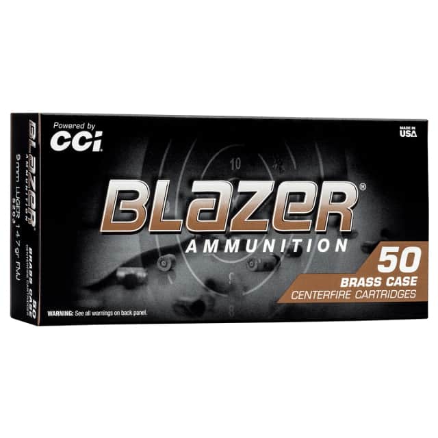 CCI 5203S Blazer 9mmLuger 147gr Total Metal Jacket 50 Per Box CCI 5203S Blazer 9mmLuger 147gr Total Metal Jacket 50 Per Box