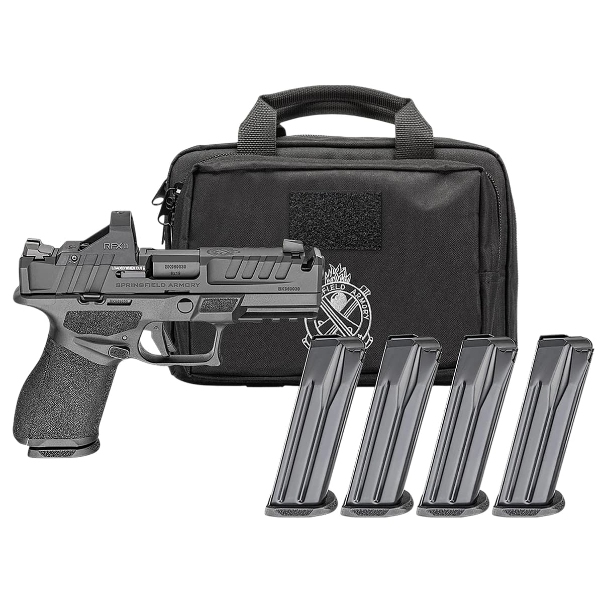 Springfield Armory EC9409BLCCOMPPAC Echelon Comp Gear Pac 9mm Luger 10+1 4" Black Melonite Ported Barrel Springfield Armory EC9409BLCCOMPPAC Echelon Comp Gear Pac 9mm Luger 10+1 4" Black Melonite Ported Barrel