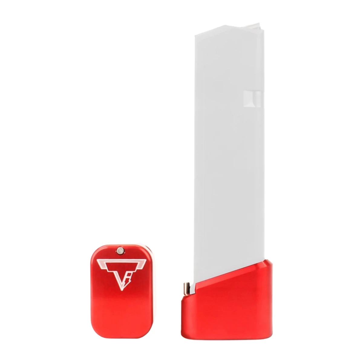 Taran Tactical GBP940-03 Firepower Base Pad Fits Glock 9/40 Red Aluminum Taran Tactical GBP940-03 Firepower Base Pad Fits Glock 9/40 Red Aluminum