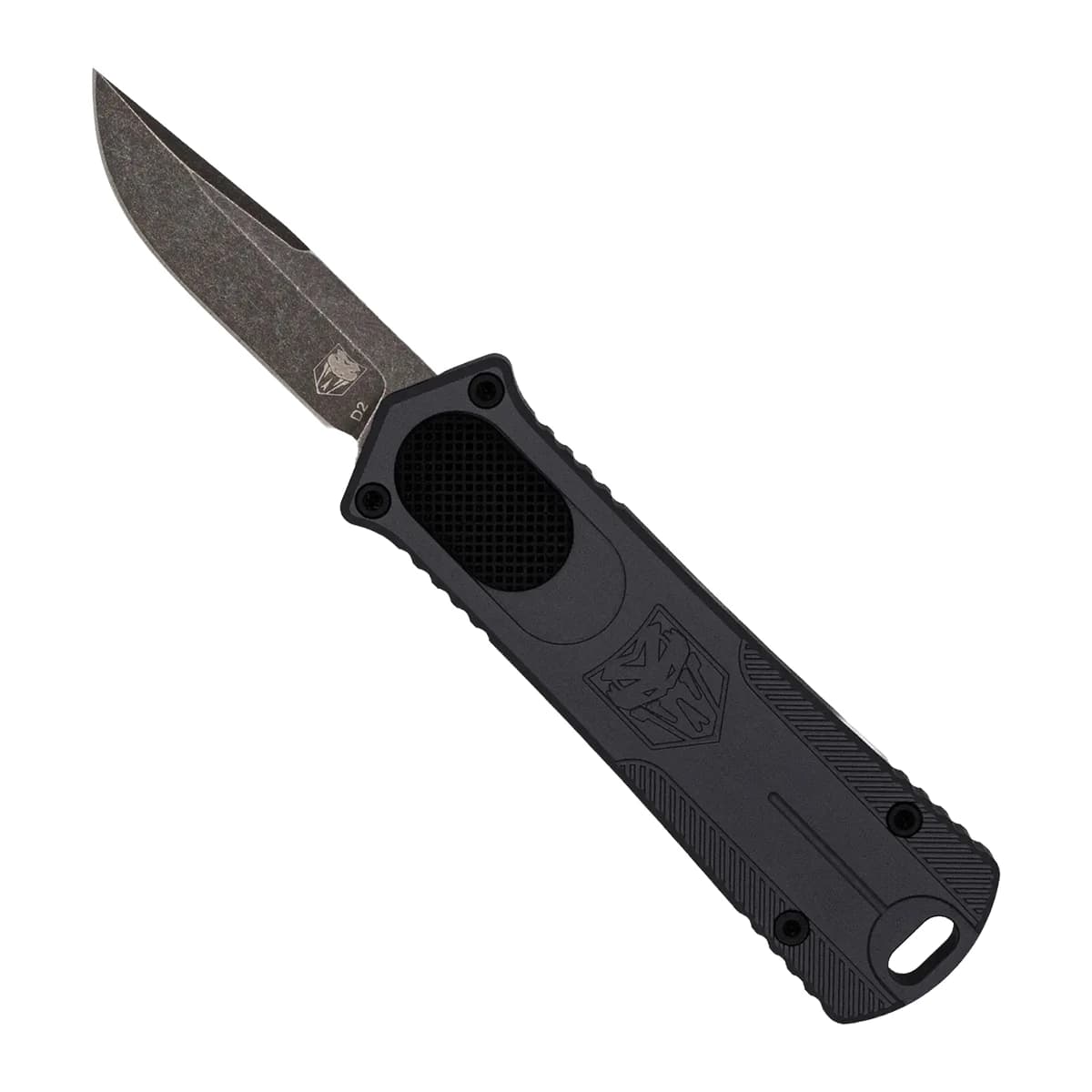 CobraTec Knives CALI952GEN2BLKDNS 952 Gen II *CA Complaint 1.88" OTF Drop Point Plain Anodized D2 Steel Blade CobraTec Knives CALI952GEN2BLKDNS 952 Gen II *CA Complaint 1.88" OTF Drop Point Plain Anodized D2 Steel Blade