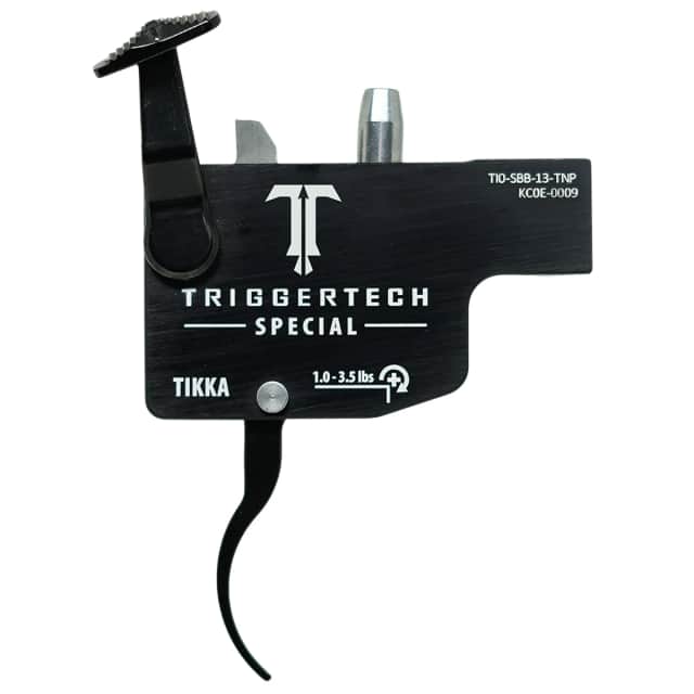 TriggerTech TILSBB13TNP Diamond Black Curved Lever Fits Tikka Left Hand TriggerTech TILSBB13TNP Diamond Black Curved Lever Fits Tikka Left Hand