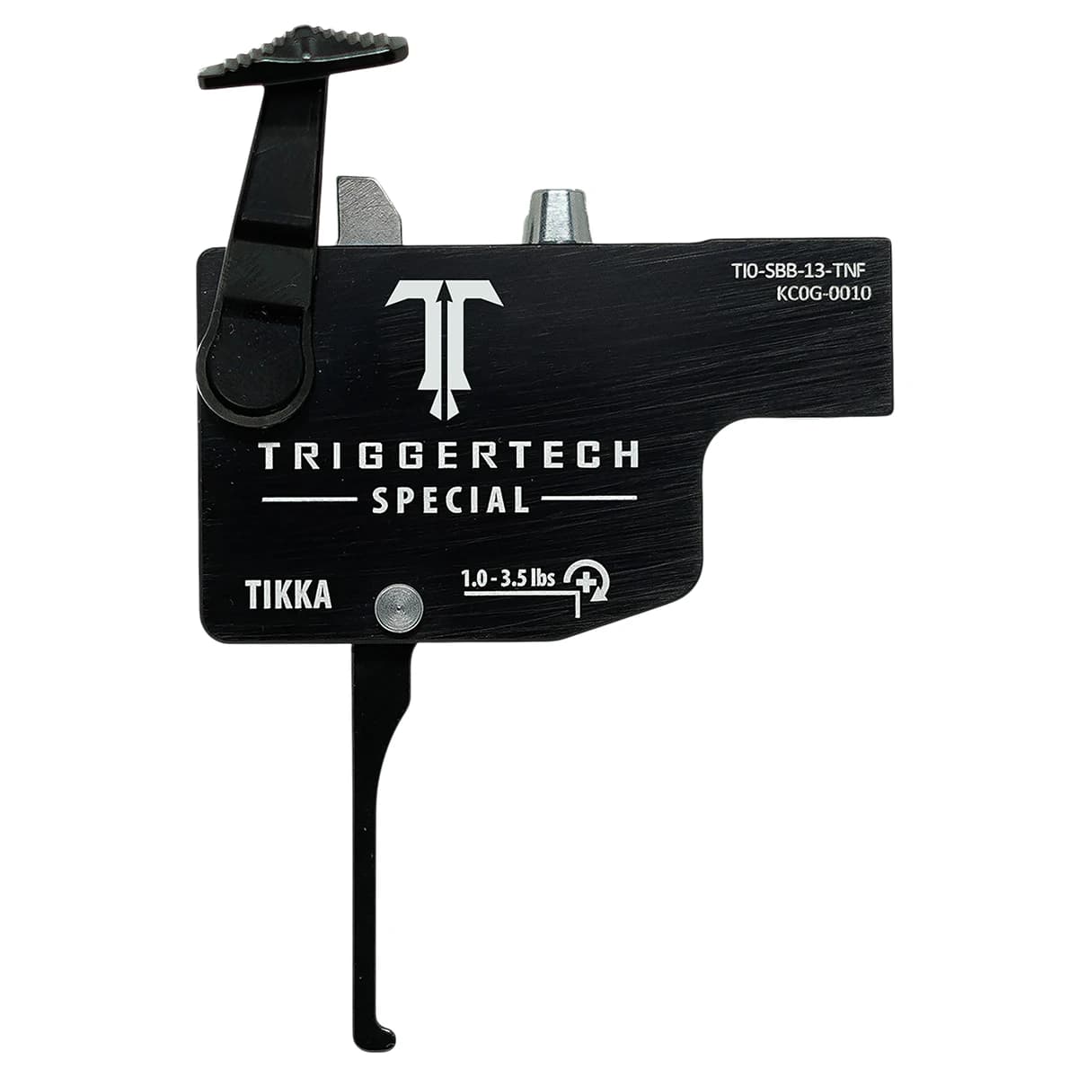 TriggerTech TILSBB13TNF Diamond Black Flat Lever Fits Tikka Left Hand TriggerTech TILSBB13TNF Diamond Black Flat Lever Fits Tikka Left Hand