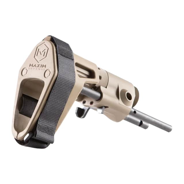 Maxim Defense MXM47545 Gen6 CQB Pistol Brace Maxim Buffer & Spring-S Flat Dark Earth Maxim Defense MXM47545 Gen6 CQB Pistol Brace Maxim Buffer & Spring-S Flat Dark Earth
