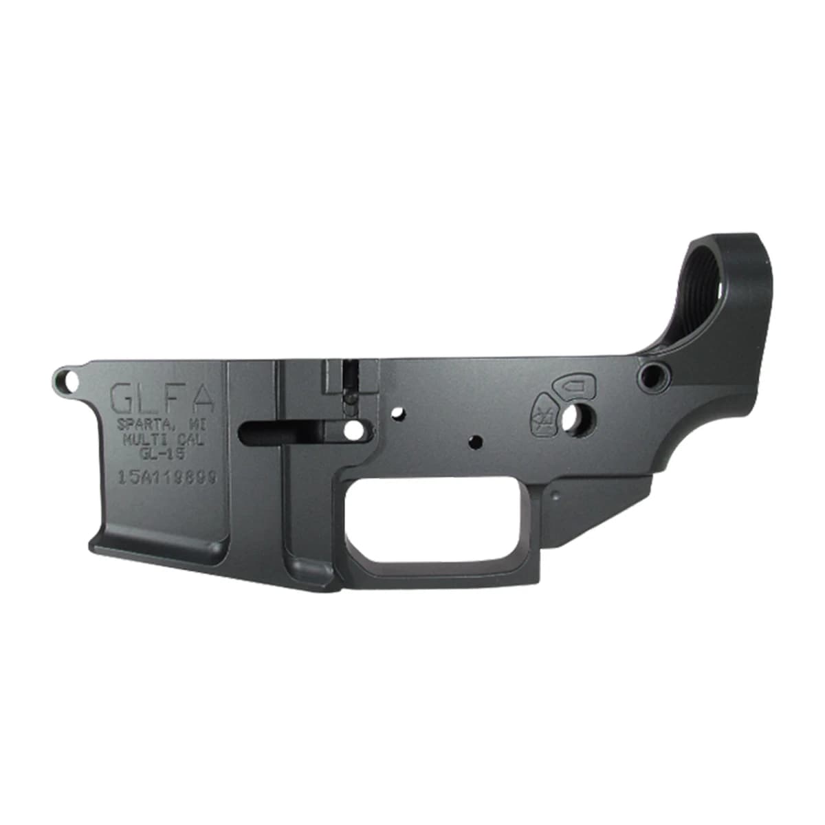 Great Lakes GL15 BLK-S GLFA AR15 Stripped Lower Receiver Great Lakes GL15 BLK-S GLFA AR15 Stripped Lower Receiver