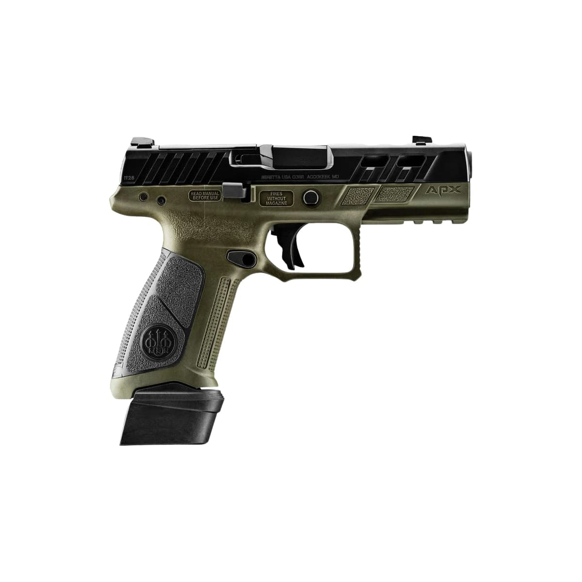 Beretta USA JAXA1F921PTODG APX A1 Full Size Frame 9mm Luger 21+1 4.25" Ported Barrel Beretta USA JAXA1F921PTODG APX A1 Full Size Frame 9mm Luger 21+1 4.25" Ported Barrel
