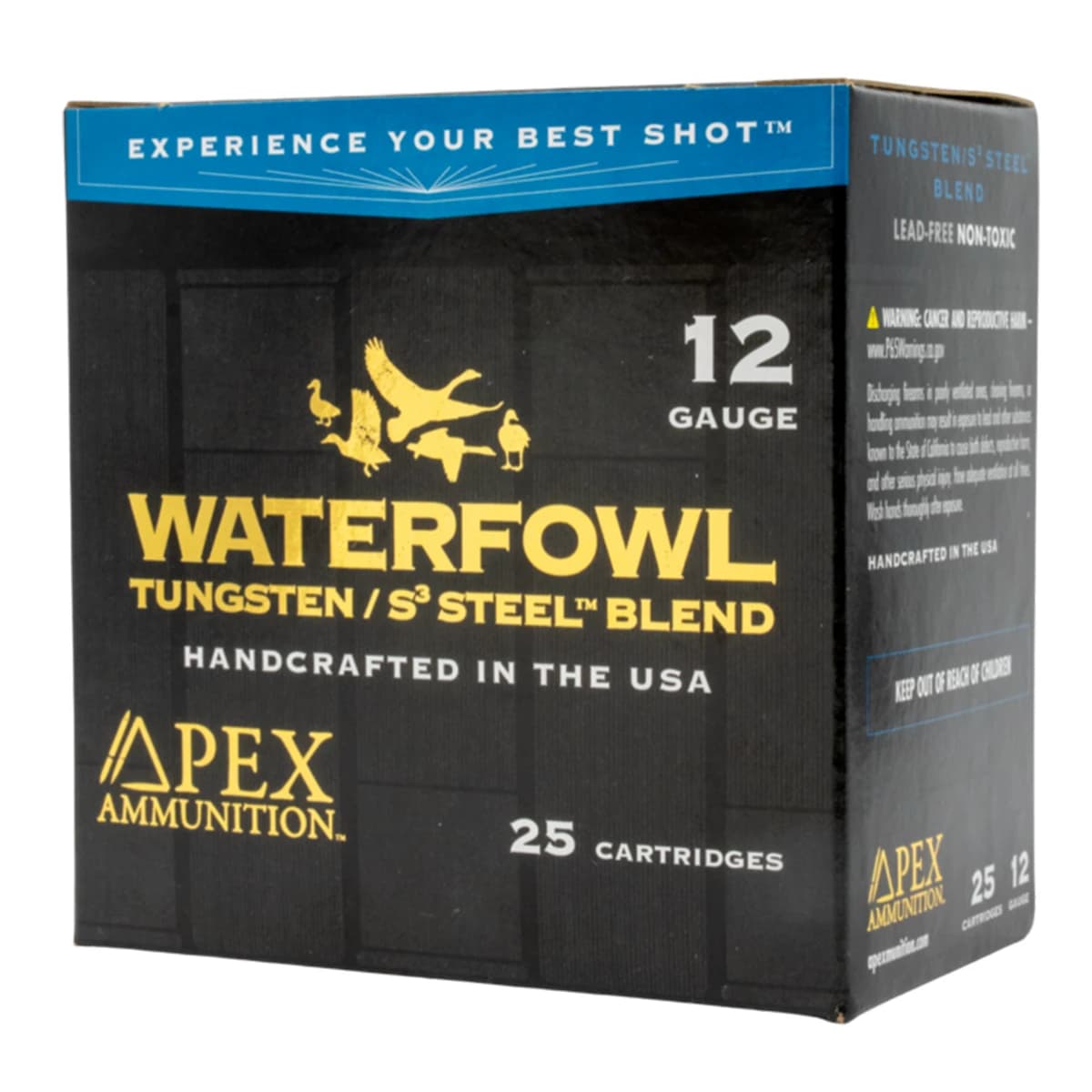 Apex Ammunition WS3-38 Waterfowl TSS/S3 12Gauge 3" 1 5/16oz 3/8Shot 25 Per Box Apex Ammunition WS3-38 Waterfowl TSS/S3 12Gauge 3" 1 5/16oz 3/8Shot 25 Per Box