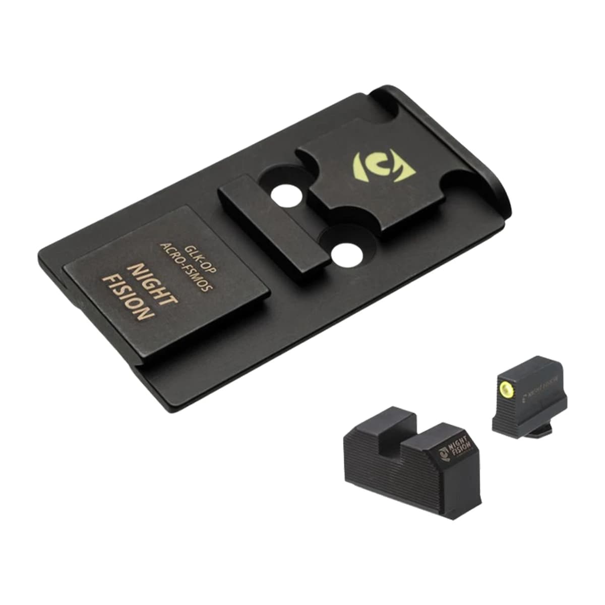 Night Fision GLKOPBSACROMOSYGZX Handgun Sights Night Fision GLKOPBSACROMOSYGZX Handgun Sights