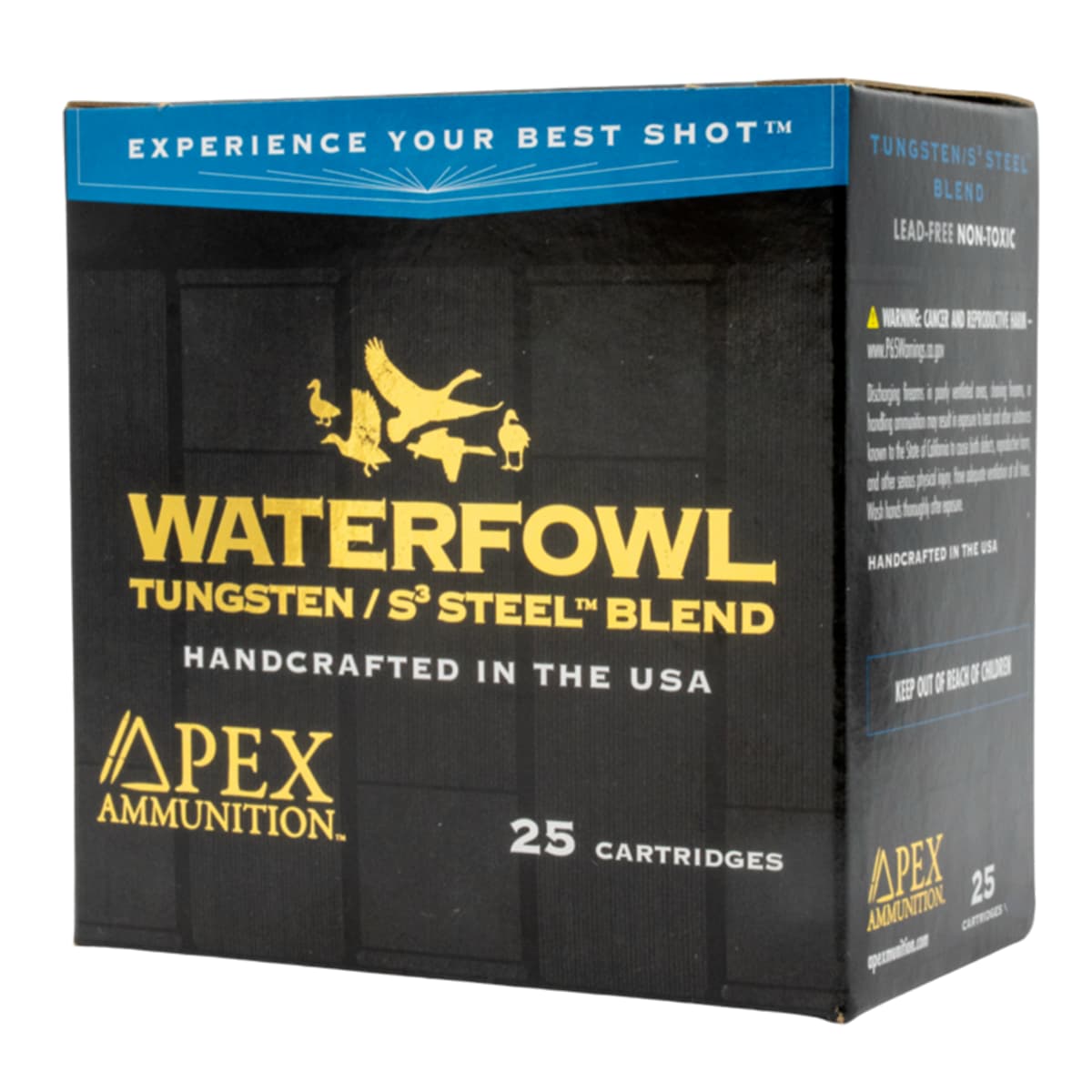 Apex Ammunition WS20 -38 Waterfowl TSS/S3 20 Gauge 3" 1 1/8 oz, 3/8 Shot, 25 Per Box Apex Ammunition WS20 -38 Waterfowl TSS/S3 20 Gauge 3" 1 1/8 oz, 3/8 Shot, 25 Per Box