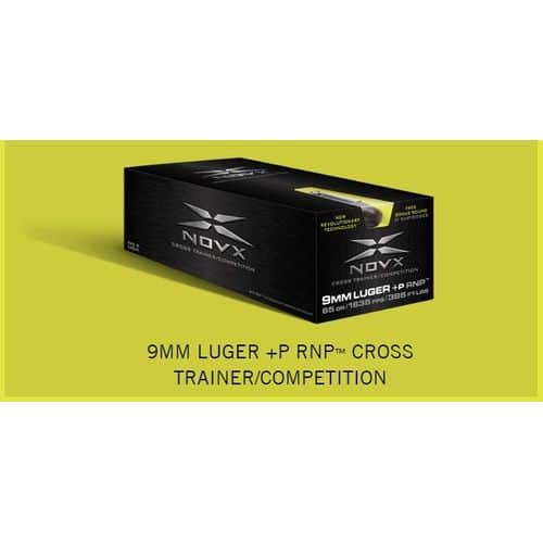 NovX Cross Trainer/Competition Ammunition 9mm Luger +P 65 Grain RNP Lead-Free NovX Cross Trainer/Competition Ammunition 9mm Luger +P 65 Grain RNP Lead-Free