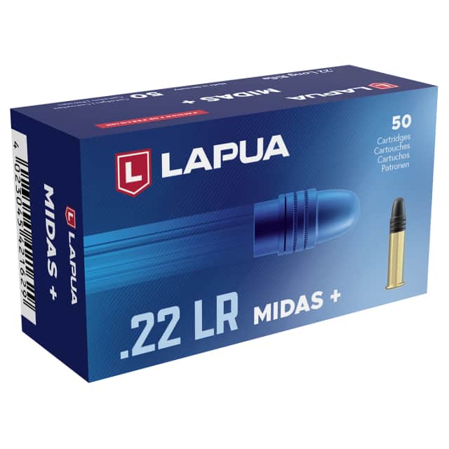Lapua 420162 Midas+ 22LR 40gr Round Nose 50 Per Box Lapua 420162 Midas+ 22LR 40gr Round Nose 50 Per Box