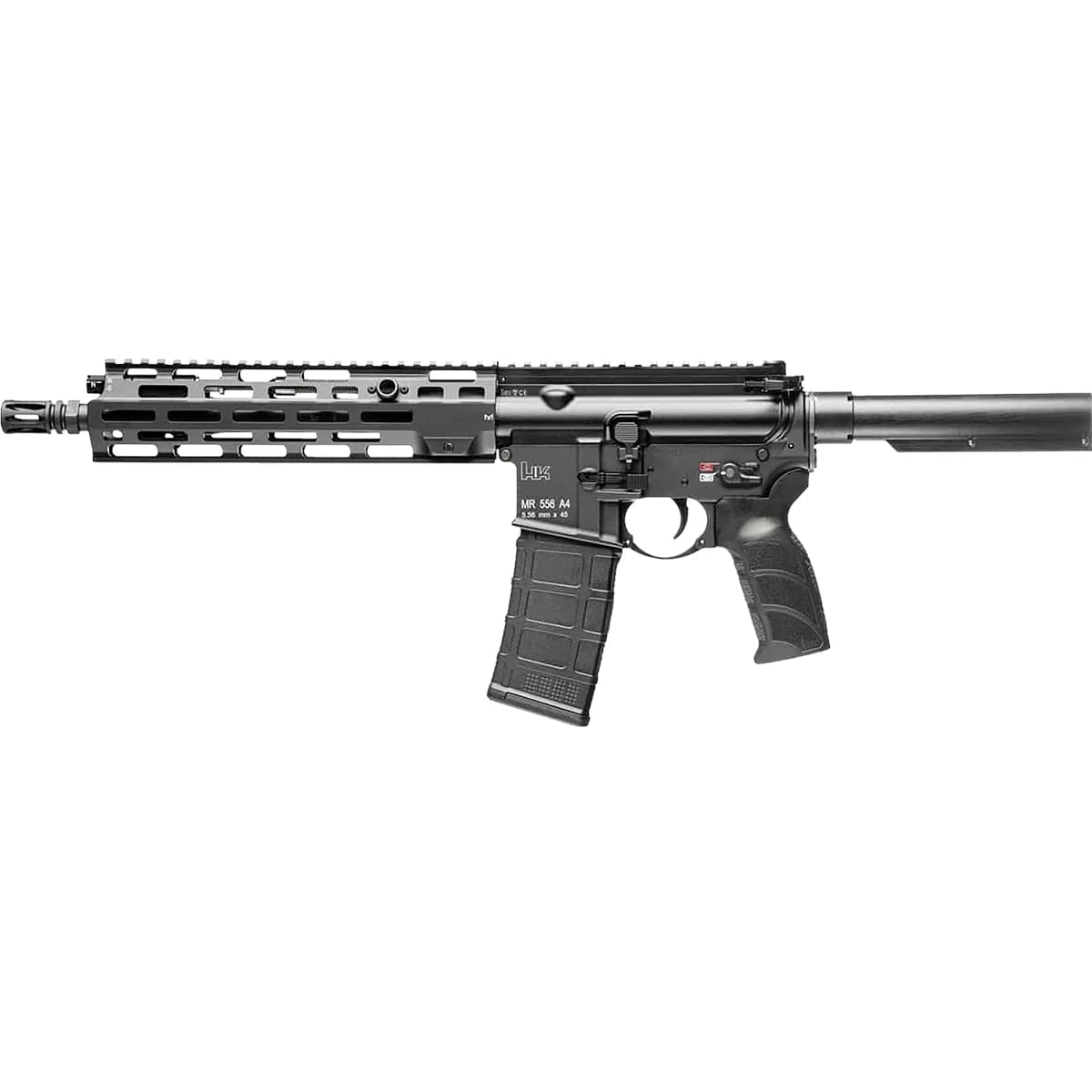HK 81001050 MR556 A4 5.56x45mm 30+1 11" Black Threaded Barrel HK 81001050 MR556 A4 5.56x45mm 30+1 11" Black Threaded Barrel