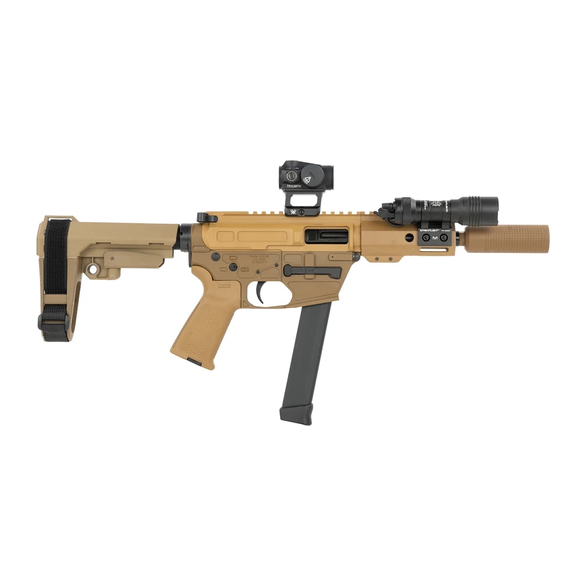 Shark Coast Tactical SCC8127CAFDE-S Creepy Andrew 9mm Luger 30+1 7.50" Threaded Barrel Shark Coast Tactical SCC8127CAFDE-S Creepy Andrew 9mm Luger 30+1 7.50" Threaded Barrel