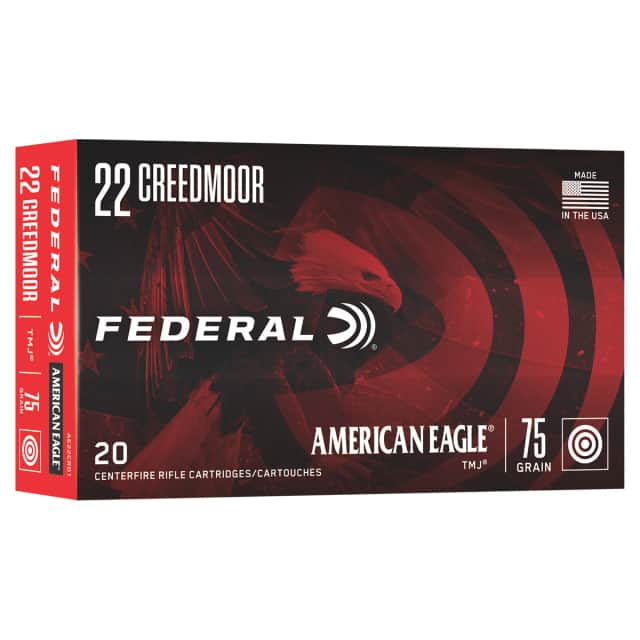 Federal AE22CRD1 American Eagle 22Creedmoor 75gr Total Metal Jacket 20 Per Box Federal AE22CRD1 American Eagle 22Creedmoor 75gr Total Metal Jacket 20 Per Box
