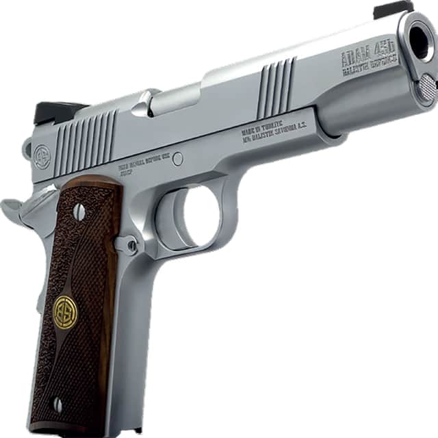 Dickinson LLC DKSN45B Adam 1911 White Full Size 45 ACP 7+1 5" Stainless Steel Button Rifled Barrel Dickinson LLC DKSN45B Adam 1911 White Full Size 45 ACP 7+1 5" Stainless Steel Button Rifled Barrel