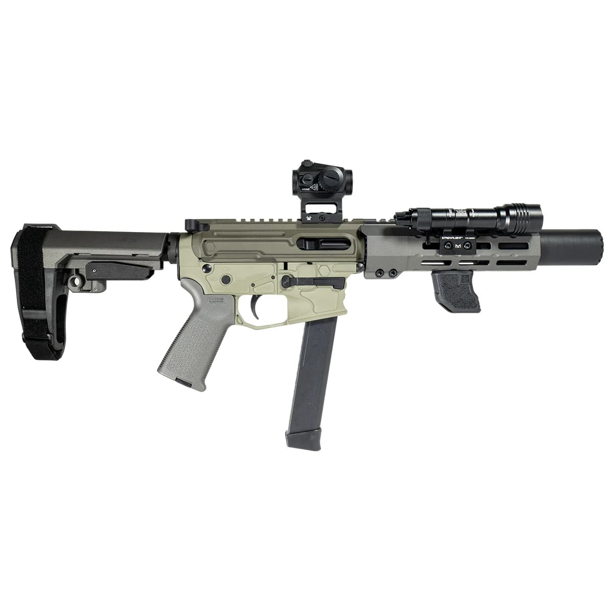 Shark Coast Tactical SCCSNKYSD9002 Sneeky Pete Deluxe 9mm Luger 33+1 5.50" Barrel w/ Suppressor Shark Coast Tactical SCCSNKYSD9002 Sneeky Pete Deluxe 9mm Luger 33+1 5.50" Barrel w/ Suppressor