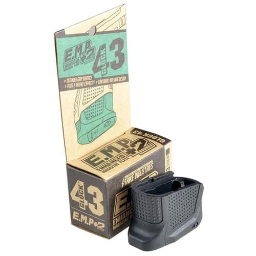 Strike Industries Enhanced Magazine Plate for Glock 43 +2 EMP-G43-BK Strike Industries Enhanced Magazine Plate for Glock 43 +2 EMP-G43-BK