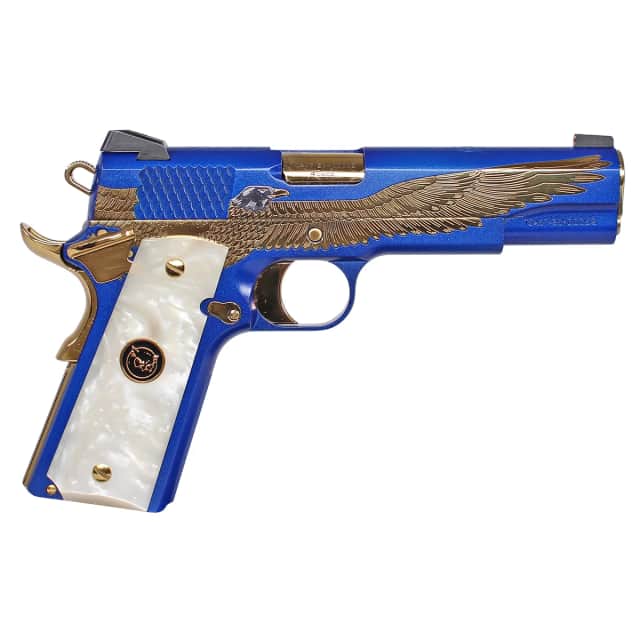 Iver Johnson Arms MAJESTICEAGLE Eagle Gen2 Majestic 45 ACP 8+1 5" Polished Gold PVD Crowned Iver Johnson Arms MAJESTICEAGLE Eagle Gen2 Majestic 45 ACP 8+1 5" Polished Gold PVD Crowned