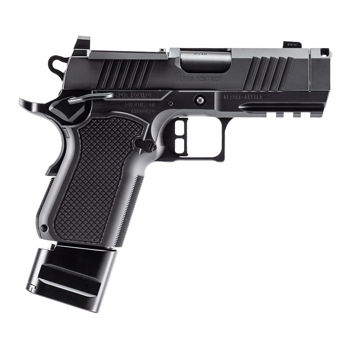 Alpha Foxtrot AA46X1QII-XDBK20-NVC AF1911 Attila Compact 9mm Luger 20+1 3.50" Barrel Alpha Foxtrot AA46X1QII-XDBK20-NVC AF1911 Attila Compact 9mm Luger 20+1 3.50" Barrel