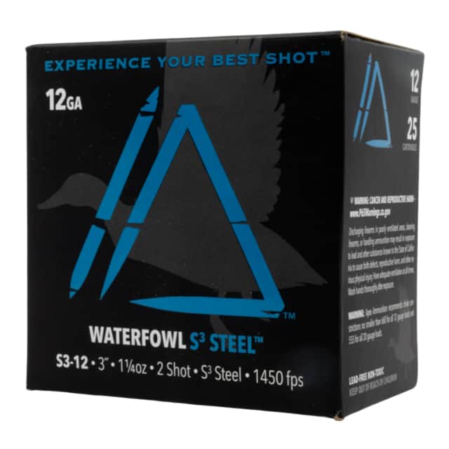 Apex Ammunition S312-2 Waterfowl S3 12Gauge 3" 1 1/4oz 2Shot 25 Per Box Apex Ammunition S312-2 Waterfowl S3 12Gauge 3" 1 1/4oz 2Shot 25 Per Box