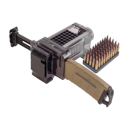 Caldwell 397488 Magazine Charger 223 Rem/204 Ruger/300 BO/5.56x45mm NATO 50rd Compatible w/AR-15 Magazines Smoke Polycarbonate Caldwell 397488 Magazine Charger 223 Rem/204 Ruger/300 BO/5.56x45mm NATO 50rd Compatible w/AR-15 Magazines Smoke Polycarbonate