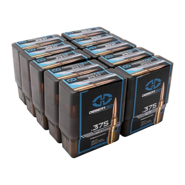 Desert Tech DTM375352BX Premium Match 375 Cheytac 352gr Boat Tail Hollow Point 10 Per Box Desert Tech DTM375352BX Premium Match 375 Cheytac 352gr Boat Tail Hollow Point 10 Per Box