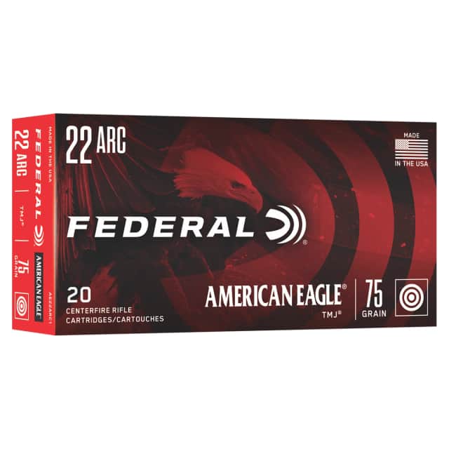 Federal AE22ARC1 American Eagle 22ARC 75gr Total Metal Jacket 20 Per Box Federal AE22ARC1 American Eagle 22ARC 75gr Total Metal Jacket 20 Per Box