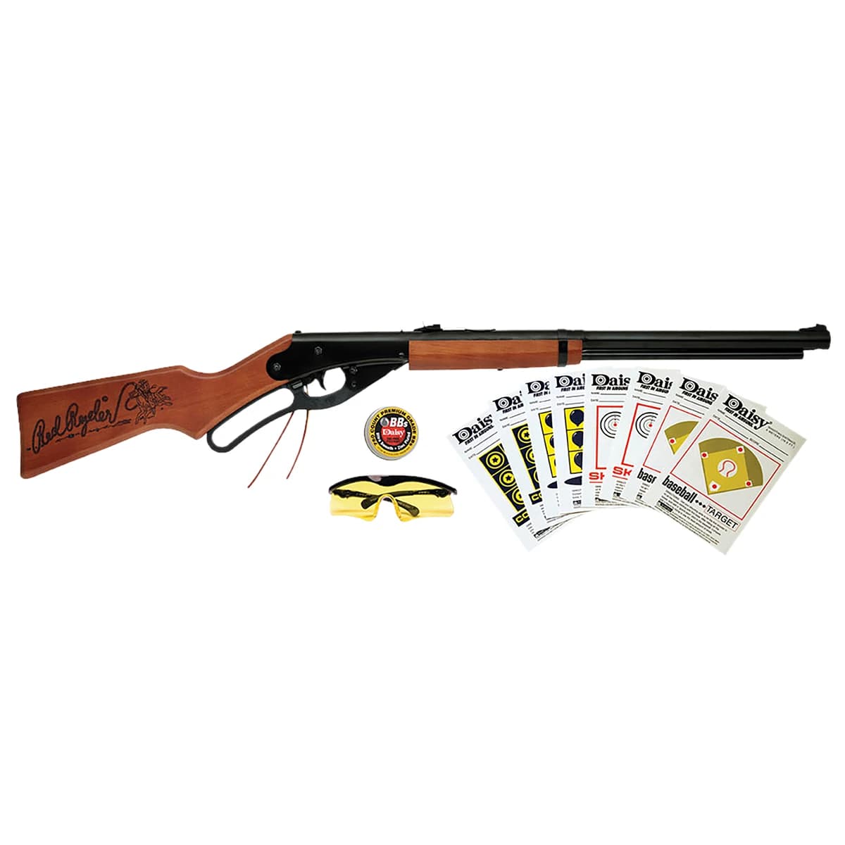 Daisy 994938-803 Red Ryder Shooting Kit Lever 177 BB Black Steel Barrel Daisy 994938-803 Red Ryder Shooting Kit Lever 177 BB Black Steel Barrel