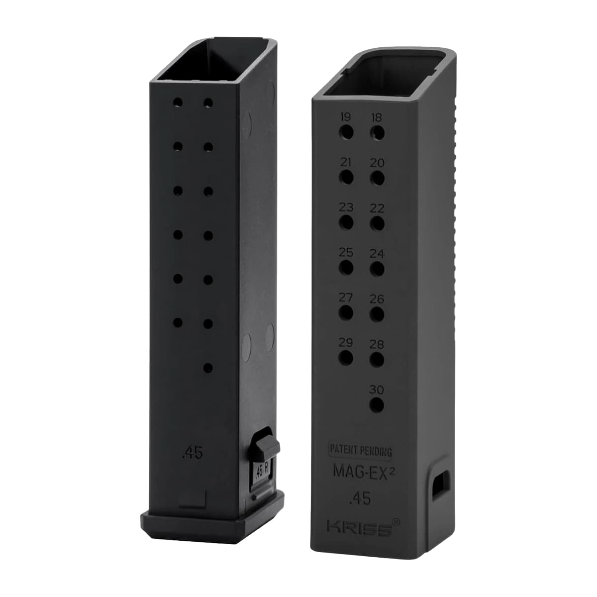 Kriss USA KVAMX2K45BL01 Mag-Ex2 Extension Kit 45 ACP +17 Compatible w/ Glock 21 Gen 3-5 Kriss USA KVAMX2K45BL01 Mag-Ex2 Extension Kit 45 ACP +17 Compatible w/ Glock 21 Gen 3-5
