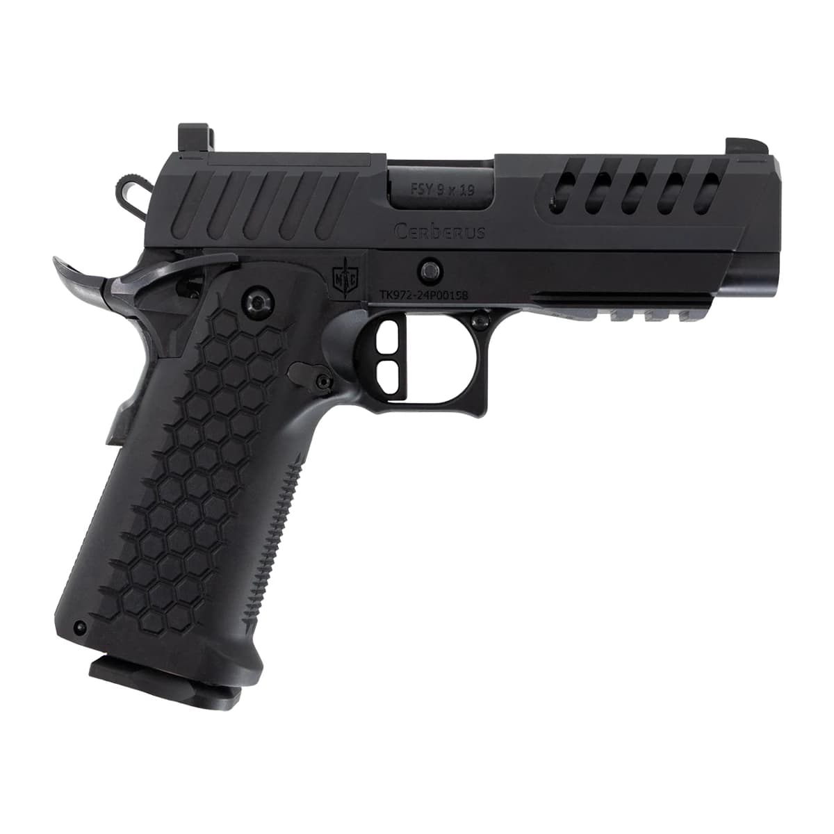 MAC 12500032 Cerberus 9mm Luger 17+1 4.40" Bull w/Target Crown Barrel MAC 12500032 Cerberus 9mm Luger 17+1 4.40" Bull w/Target Crown Barrel