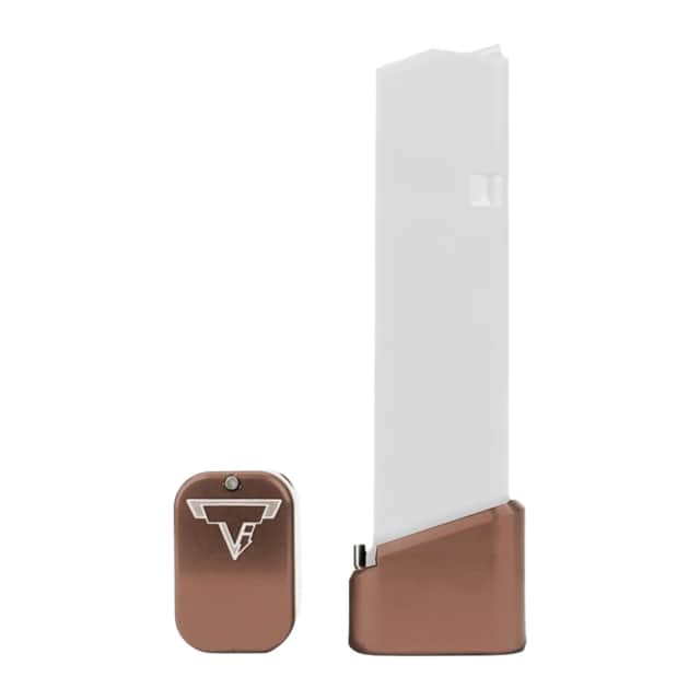 Taran Tactical GBP940-06 Firepower Base Pad Fits Glock 9/40 Coyote Bronze Aluminum Taran Tactical GBP940-06 Firepower Base Pad Fits Glock 9/40 Coyote Bronze Aluminum